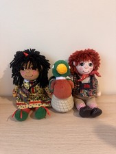 Rosie And Jim original rag Dolls. 10 Inches Tall. Good Condition. Vintage 1999.