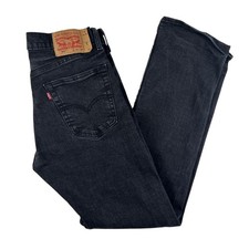 Levis 501 Jeans Mens 32x32 Charcoal Gray Denim Regular Fit Straight Button Fly