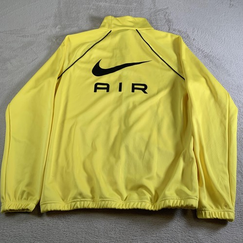 Nike Air Jacket Mens Small Yellow Track Full Zip Lightweight Swoosh DQ4221-765