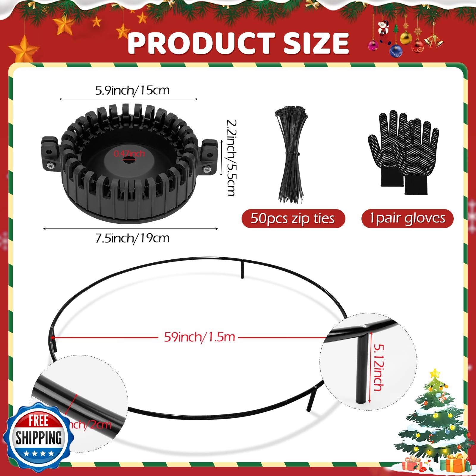 Lettry Flag Pole Christmas Tree Kit, Include Flag Pole Mega Toppe