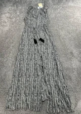 Elan Dress Womens Xs Black White Blouson Midi New