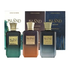 Khadlaj Island Collection Extrait De Parfum Spray for Unisex 3.4 oz/100ml x3