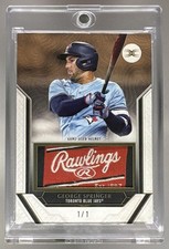 2025 Topps Definitive Collection George Springer #DHC-GSP Helmet Gold 1/1 MEM