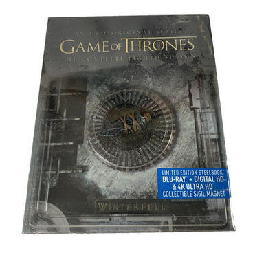 Game of Thrones Season 8 Steelbook 4K Ultra HD Blu-Ray Digital Magnet New Sealed