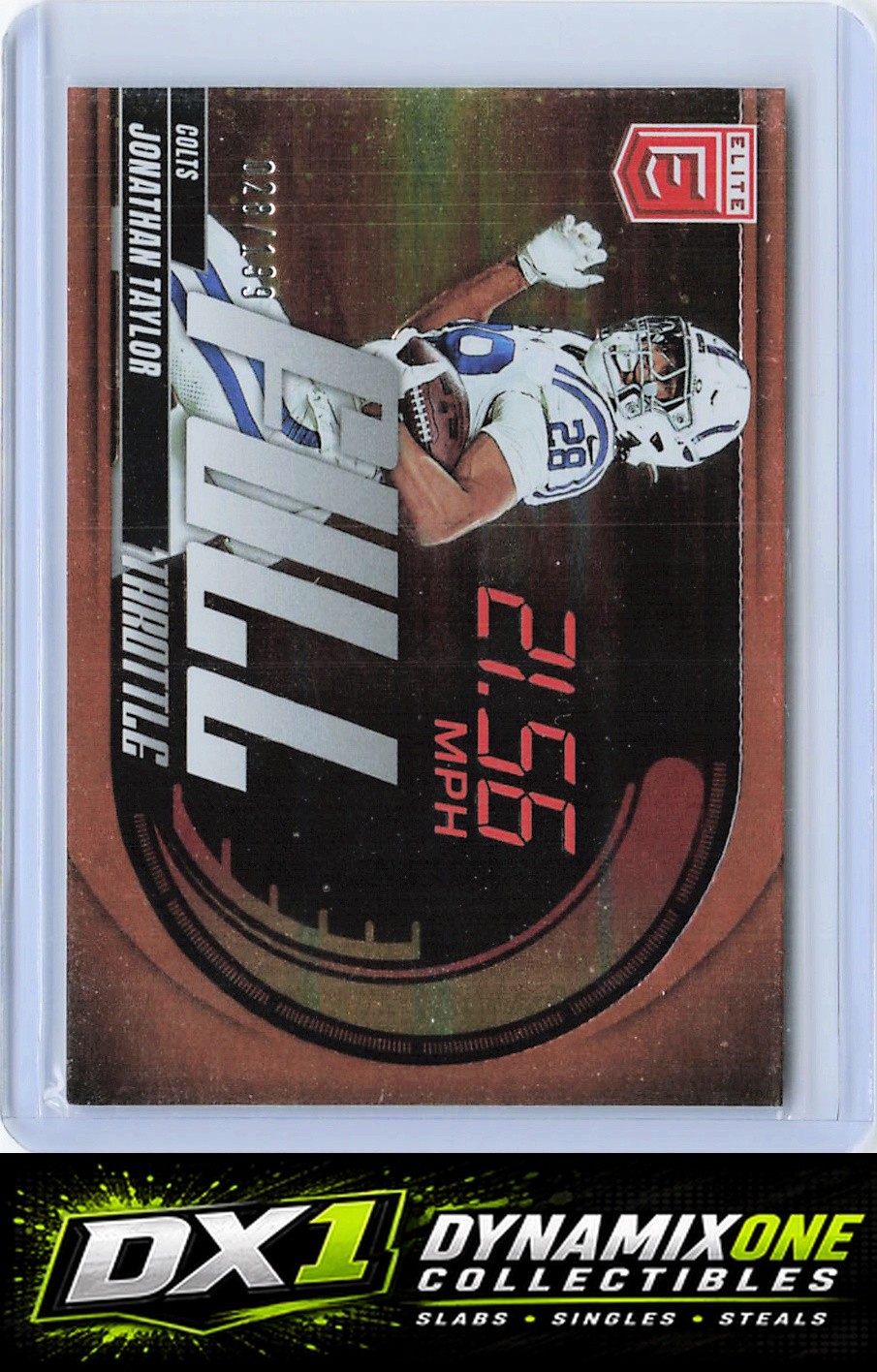Jonathan Taylor 2025 Donruss Elite #10 Full Throttle Orange Colts #/199
