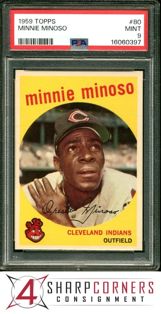 1959 Topps #80 Minnie Minoso Indians Hof PSA 9