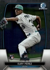 2023 Bowman Chrome #80 EURY PEREZ - MIA MARLINS -  Rookie RC BUY 3 GET 1 FREE