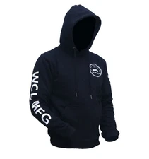 WCL Armoured Kevlar Lined Motorcycle Riding Hoodie - Black