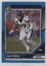 2024 Panini Donruss Optic Aqua Prizm 25/299 Zach Allen #61 h3a