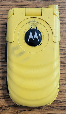 Motorola i series i530 - Yellow and Black ( Nextel ) iDEN PTT Flip Phone - READ
