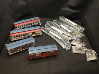 Lot of (4) Hawthorne Civil War Confederate Express Train Cars W/ Track & COA's