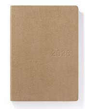 Muji 2026 Suede-like Monthly Weekly Planner 2025.12-2027.01 Beige B6