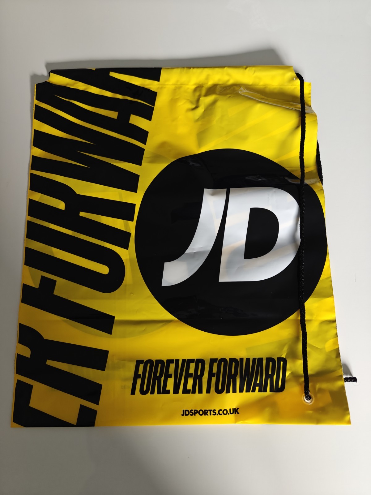 JD Sports Drawstring Bag - PE Bag - Gym Bag - Swim Bag- School Bag - Yellow