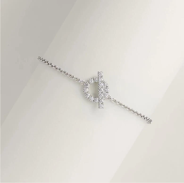 HERMÈS Bracciale Hermes Finesse Diamanti Bracciale Donna Oro Bianco H219410B 00ST