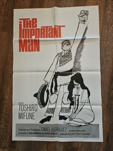 IMPORTANT MAN Movie Poster 27 x 41 One Sheet 1962 Toshiro Mifune 22460 BEAUTY@@