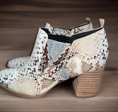 Report Tessie Western Ankle Snakeskin  Booties, Women s  size 6.5