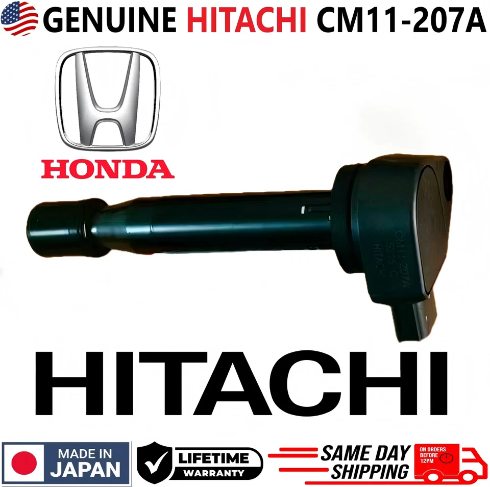 GENUINE HITACHI HONDA x6 Ignition Coils For 99-2010 Honda & Acura 30520-P8E-A01 Foto 2 de 3