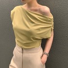 Outdoor Activities One Shoulder Top Fashionable Top Yoga Top Brand New Condition