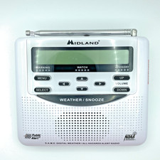Midland Model WR-120 S.A.M.E. NOAA Digital Weather Alert Radio, Tested Working