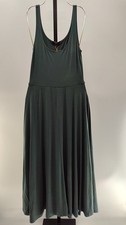 Quince Women Tencel Jersey Fit & Flare Dress Midi Green S