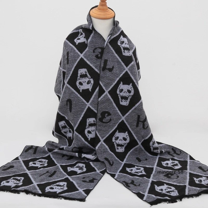JoJo's Bizarre Adventure Periheral Kira Yoshikage Tema Invierno Cálido Bufanda Regalo Foto 2 de 4