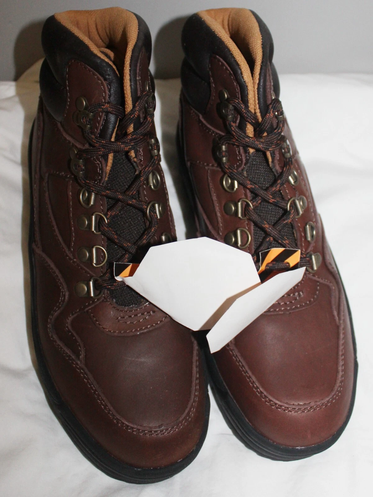 REFRIGIWEAR MEN'S BROWN LEATHER ANKLE WATERPROOF INSULATED WORK HIKING BOOTS 9