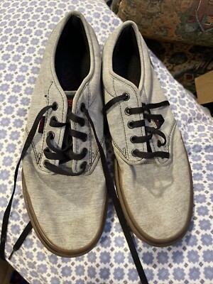 Vans Off The Wall Mens Size 11 Skate Canvas Sneaker Shoes Grey