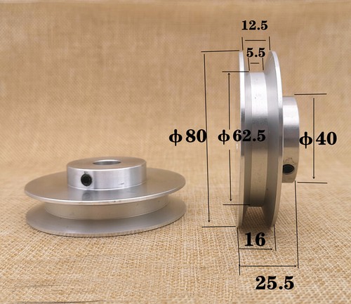 Keilriemenscheibe für A Abschnitt 1/2" Keilriemen Gummiband wählbar OD40, 60, 80, 100mm - Bild 57 von 67