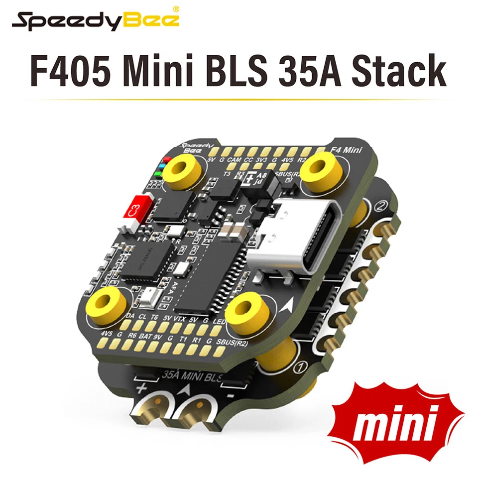 SpeedyBee F405 Mini Stack Flight Controller FC BLS 35A V2 ESC for RC FPV Drone - Image 2 of 4