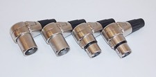 4pcs XLR Angle Connector 90 Degree 2x Male 2x Female or 4x Male or 4x Female