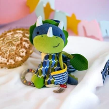 Skip Hop Bandana Buddies Dinosaur Plush Toy Child Soft Clean Infant -READ