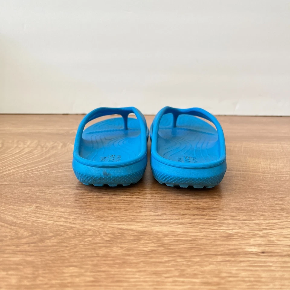 Chanclas Crocs clásicas punta abierta azul aguamarina zapatillas para niños talla 12  Foto 4 de 4