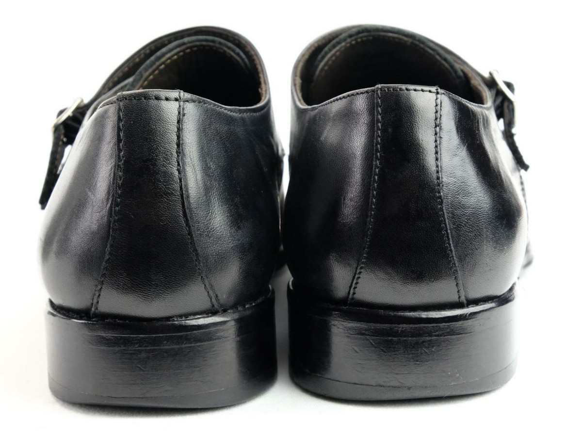 New York & Company Black Textured Double Monk Strap Dress Shoes TO BOOT NEW YORK Sz. 10 Double Monk Strap Dress Shoes Black  main image 4