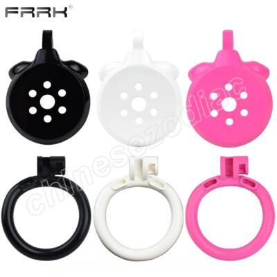 Male Chastity Device Flat Cage Hole Metal Chastity Lock Cage Urethra Peni Ring