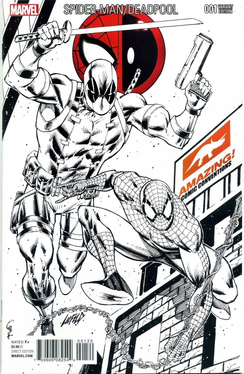 SPIDERMAN DEADPOOL 1 ROB LIEFELD AMAZING CON CONVENTION SPIDERMAN DEADPOOL 1 ROB LIEFELD AMAZING CON CONVENTION