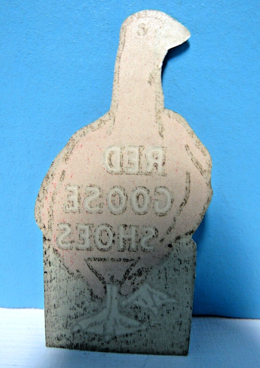 RARE VINTAGE 1940's RED GOOSE SHOES STICKER STORE ADVERTISING