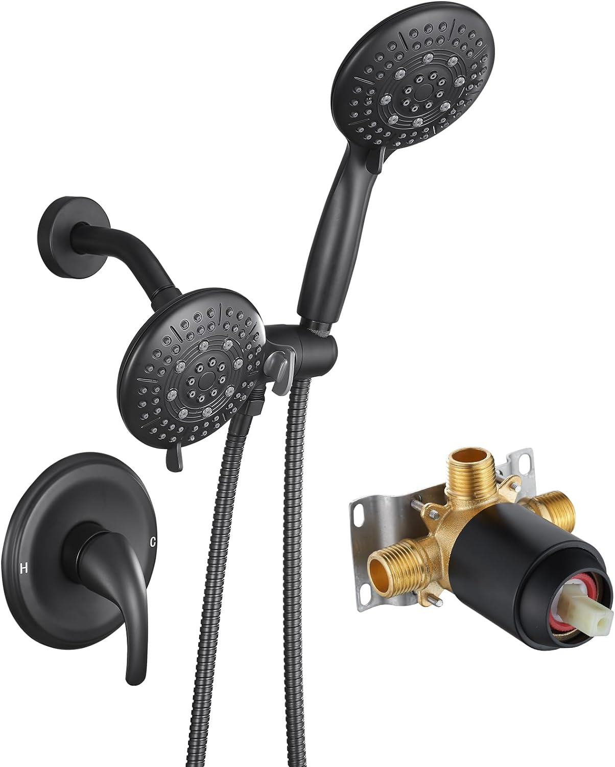 High Pressure Handheld Shower Head Set with Adjustable Hose