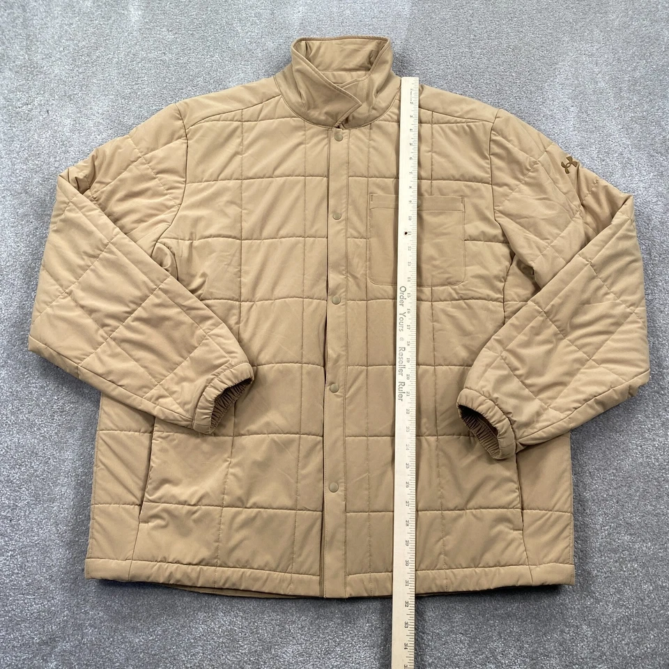 Chaqueta acolchada Under Armour UA Expanse a presión para hombre talla 2XL tostada 1387030 Foto 3 de 4