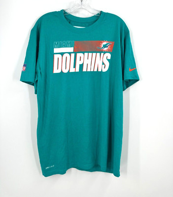 JOSH PRITZKER MIAMI DOLPHINS GAME USED AQUA DRI-FIT SHORT SLEEVE