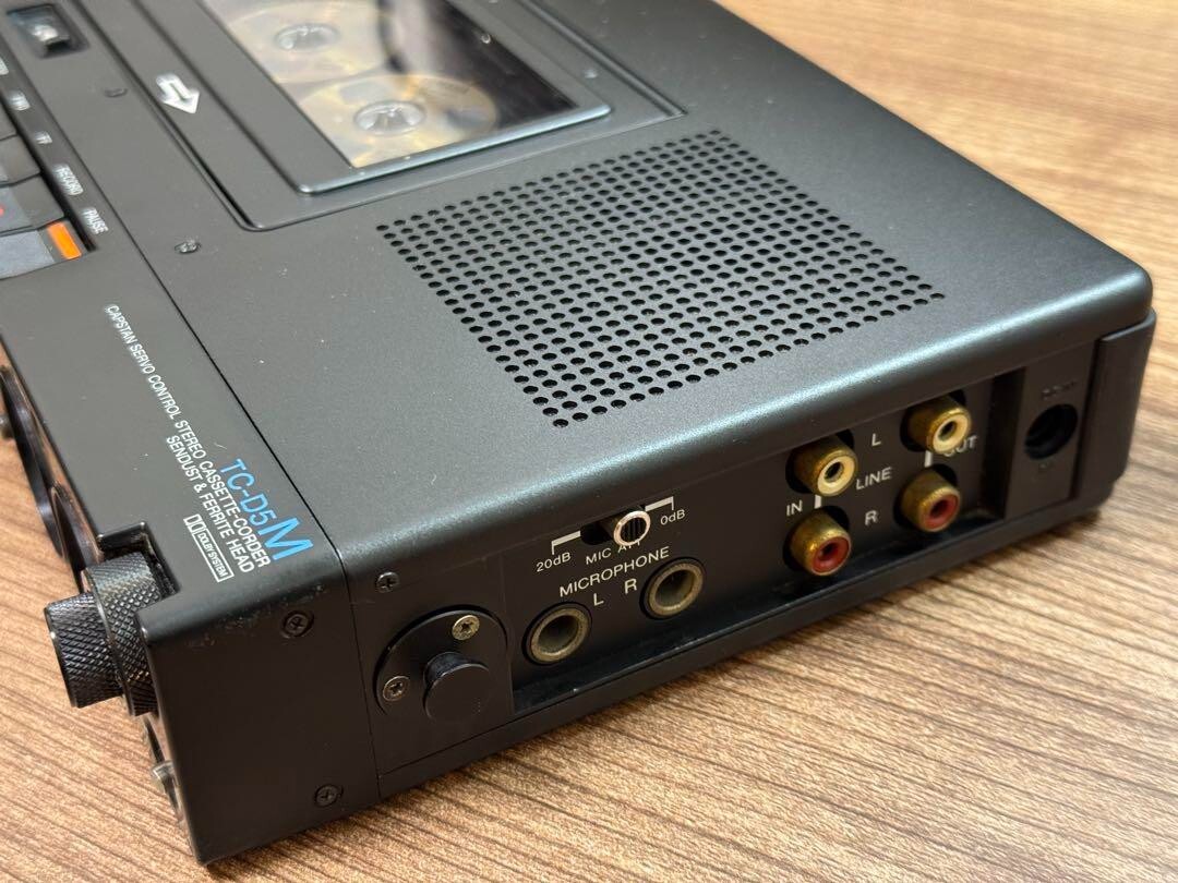 【希少品】SONY TC-D5M カセットコーダー 希少ビンテージ美品】SONY TC-D5M カセットデッキ テープ3本&電池付