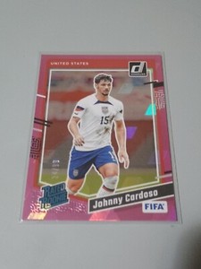 2023-24 Donruss Soccer Johnny Cardoso Rated Rookie Pink Cubic #/99 SP 🔥🇺🇸