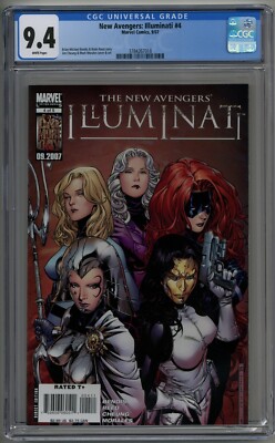 New Avengers Illuminati 4 CGC 9.4 All Girl Cover Invisible Woman Medusa ...