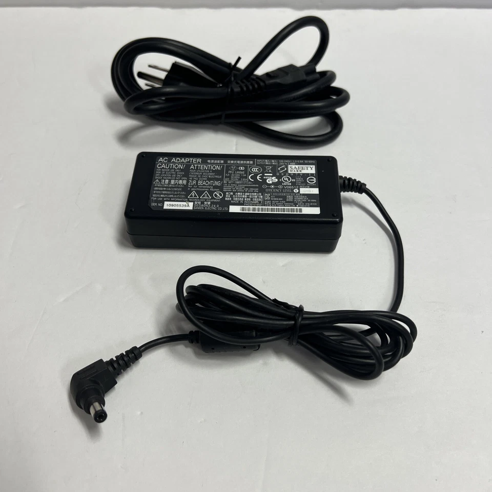Lote de 10 adaptadores CA Fujitsu 24V para fonte de alimentação de scanner fi-7160 fi-7260 fabricante de equipamento original - Imagem 2 de 2