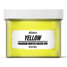 EcoPrint SilkSoft Yellow Fabric Ink - 32oz Quart | Water-Based Screen Printing S