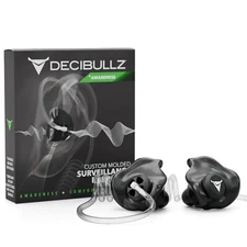 Decibullz Custom Molded Security Radio Surveillance Earpiece Set Thermo-Fit Des