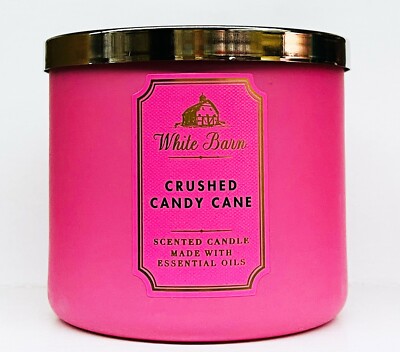 1 Bath Body Works Crushed Candy Cane Large 3 Wick Candle 14 5 Oz Ebay