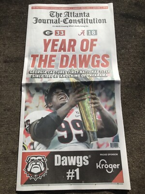 National Champions UGA Georgia Bulldogs AJC newspaper 16 pages special edition