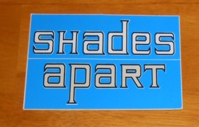 Shades Apart Sticker Original Promo (rectangle) 3.75x2.5 Kevin Lynch Alt Rock