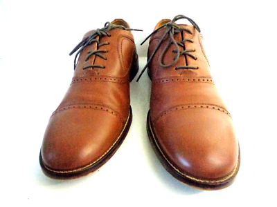 COLE HAAN Mens 11M Brown British Tan Leather Oxford Toe Cap  display picture 1