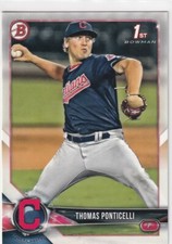 2018 BOWMAN 1ST RC THOMAS PONTICELLI CLEVELAND INDIANS FIRST ROOKIE S2711
